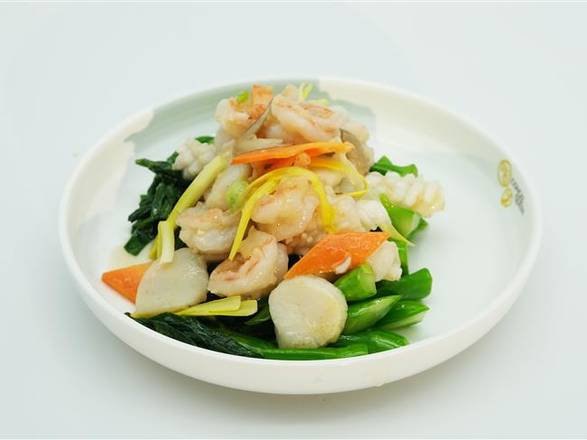 K4 Stir Fried Seafood with Chinese Broccoli 海鮮炒芥蘭